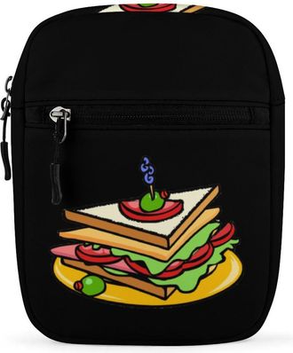 Generic Art Sandwiches Crossbody Bag Adjustable Satchel Cute Shoulder Bag Lightweight Sling Bags