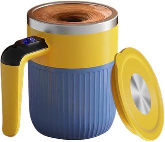 OEM Taza Autoagitadora, 400 Ml, Taza Magn&eacute;tica Autom&aacute;tica Para Batidos, Taza Para Caf&eacute;, Cacao, Miel, En El Bar, En Navidad, Azul Y Amarillo