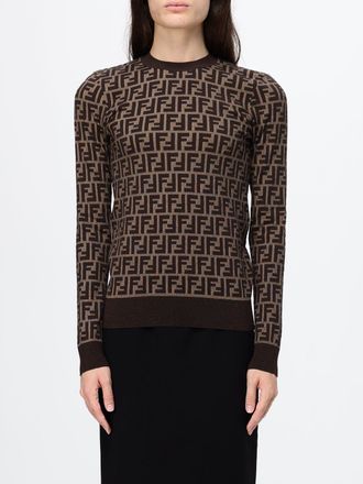 Fendi Pullover girocollo in misto cotone con motivo monogram