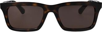 Burberry Rechthoekige Zonnebril - Heren - Zonnebrillen - Bruin - 53 MM - Accessoires