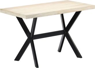 vidaXL Mesa De Comedor De Madera Maciza De Mango 120x60x75 Cm