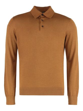 Ermenegildo Zegna long-sleeve polo shirt - Brown