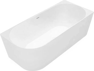 Rea Ba&ntilde;era De Esquina Rea Bellanto Slim White 150 Right + Black Plug
