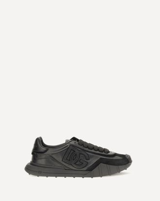 Dolce & Gabbana Athletic fabric and leather Sneakers Male 41.5