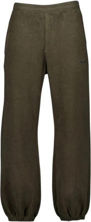 Alexander McQueen Groene Stonewashed Joggers met Logo - Heren - Sweatpants - Groen - M - Katoen - Broeken