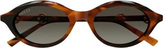 Gucci Zonnebril - Dames - Zonnebrillen - Bruin - 51 MM - Accessoires