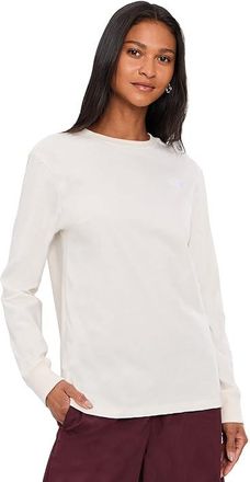 The North Face Evolution Simple Dome Long-Sleeve T-Shirts Womens Clothing White Dune : 2XL, Cotton