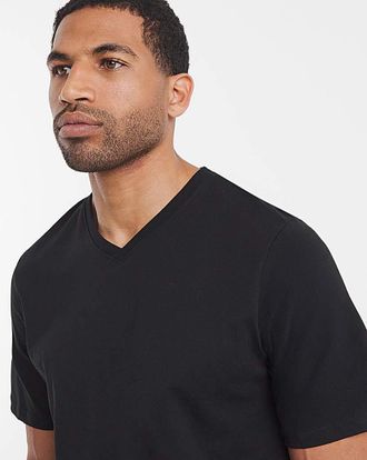 Jacamo Pure Cotton V Neck T-Shirt Extra Long
