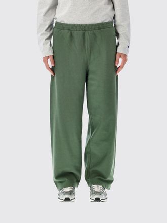 Champion Pantaloni sportivi wide leg in cotone con vita elasticizzata