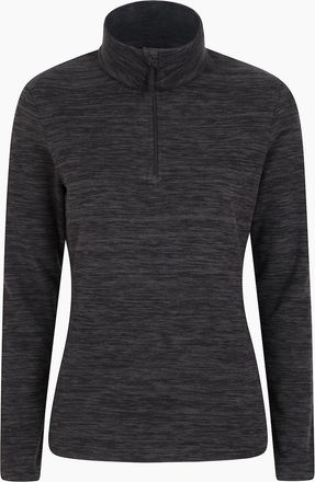 Mountain Warehouse Womens Mountain Warehouse Womens/Ladies Snowdon Melange Fleece Top - Black - Size: 18