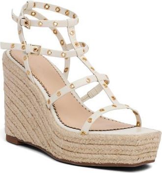 Cinq &agrave; Sept Norah Grommet Espadrille Wedge in Ivory at Nordstrom, Size 10.5Us