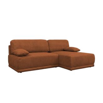 Sweeek Sof&aacute; esquinero derecho convertible de pana acanalada con