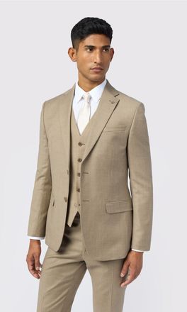 Ted Baker Mens Slim Fit Flannel Jacket - Beige - Size 40 (Chest)