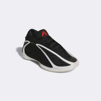 adidas Basketballschuh ADIDAS PERFORMANCE ANTHONY EDWARDS 2, Herren, Gr. 44,5, core schwarz, zero metallic, lucid rot, Synthetik, Textil, Schuhe Basketballsc