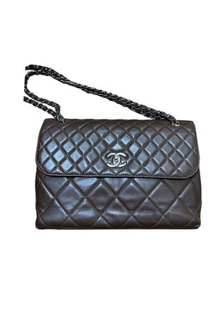 Chanel Brown Quilted Leather Business Shoulder Bag