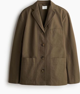 H&M Blazer aus Baumwollcanvas - Green