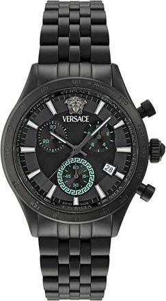 Versace Hellenyium Chronograph Quartz Black Dial Watch VECFA0624