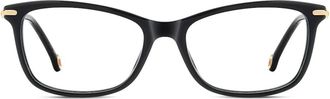 Carolina Herrera square-frame logo-detail glasses - women - Acetate - 53 - Black