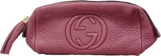 Gucci Purple Leather Pouch (Pre-Owned)