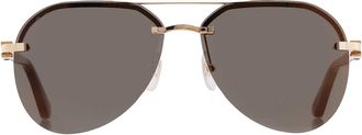 Cartier C Decor Grey Pilot Mens Sunglasses CT0275S 003 61