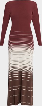 Faithfull The Brand Idun Striped Twist-Back Maxi Dress