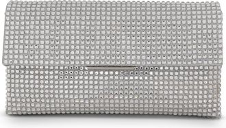 Badgley Mischka Jayden Crystal Envelope in Silver at Nordstrom, Size Small