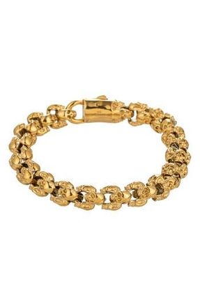 Eye Candy Los Angeles Mens Laim Skull Chain Bracelet in Gold at Nordstrom Rack