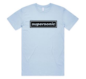 Sanfran Clothing Supersonic Top Britpop UK 90s 00s Merch Tour Rock Band 2025 Sunshine Going Unisex T-Shirt Tee Medium/Light Blue