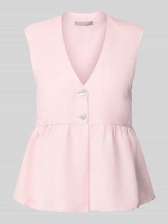 Christian Berg Top aus Leinen-Mix mit Viskose-Anteil in Hellrosa, Gr&ouml;&szlig;e 34