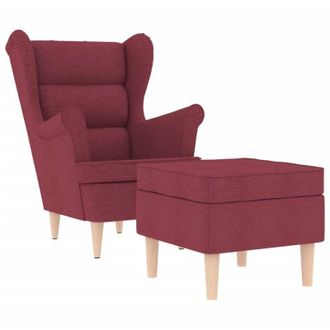 vidaXL Sill&oacute;n Con Reposapi&eacute;s De Tela Rojo Tinto Vidaxl