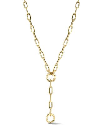 Sphera Milano 14K Over Silver Cz Lariat Necklace