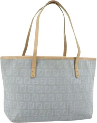 Fendi Pre-owned Tote Bags, female, Blue, Size: ONE SIZE Pre-owned Vintage Zucchino Tote Bag