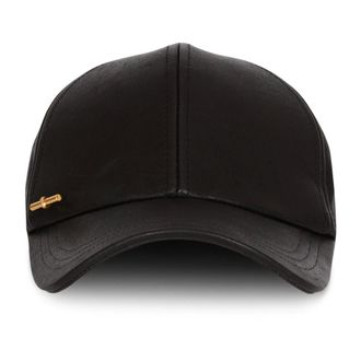Balmain Caps, female, Black, Size: ONE SIZE Lambskin Cap