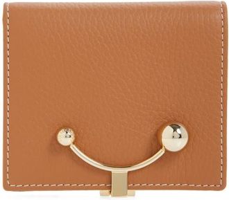 Strathberry Crescent Leather Bifold Wallet in Tan - Vanilla Stitch at Nordstrom