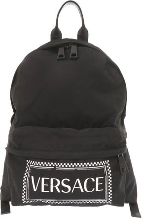 Versace Black Nylon Backpack (Pre-Owned)