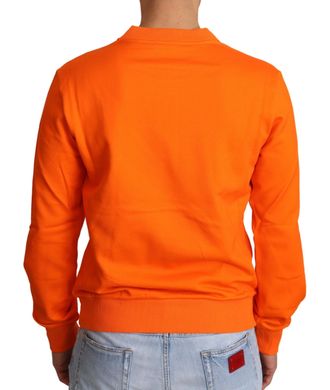 Dolce & Gabbana Orange King Ceasar Cotton Pullover Mens Sweater