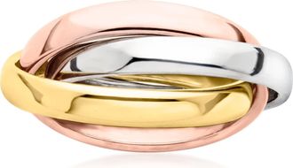 Ross-Simons Italian 14kt Tri-Colored Gold Rolling Ring
