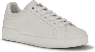 Dolce & Gabbana Mens White Calf Leather Bos Taurus Low Top Sneakers