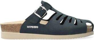 Mephisto Hedina Damesandaal - Praktisch en Comfortabel - Dames - Slip ons - Blauw - 42 EU - Schoenen