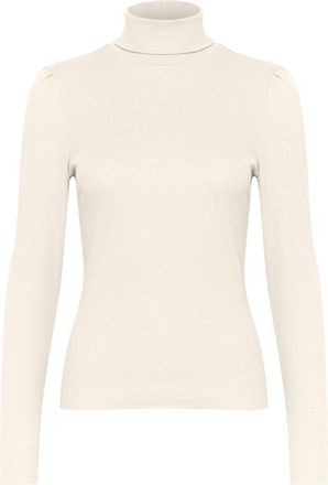Gestuz Rollneck Puff Top & T-Shirt Egret - Dames - Coltruien - Beige - XL - Truien & Vesten