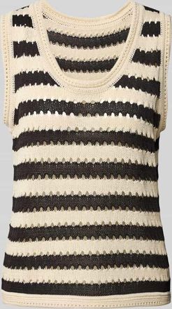 Ichi Stricktop mit Rundhalsausschnitt Modell BIRDIS in Black, Gr&ouml;&szlig;e L