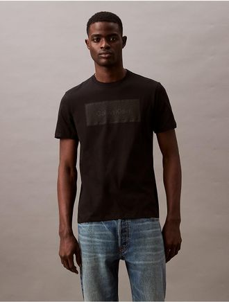 Calvin Klein Jeans Calvin Klein Mens Standard Logo Box Graphic Classic T-Shirt - Black - XS