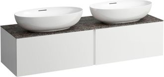 Laufen Il Bagno Alessi Cajonera, Encimera De Piedra Marrone - Laufen
