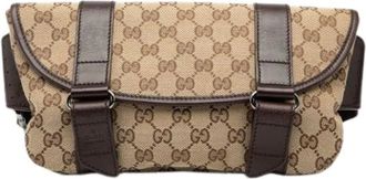 Gucci Pre-owned Belt Bags, female, Brown, Size: ONE SIZE Pre-owned Canvas Belt Bag
