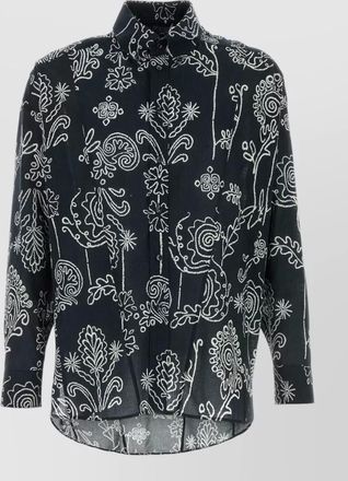 Giorgio Armani cotton shirt long sleeves floral pattern