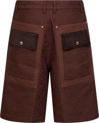 Casablanca Mens Cargo Shorts Cotton Brown