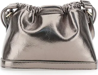 A.P.C. Womens Metallic Shoulder Bag With Drawstring Closure Polyurethane