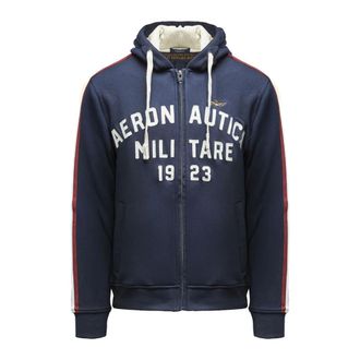 Aeronautica Aeronautica Militare, Zip-throughs, male, Blue, Size: XL Zip-through Hoodie