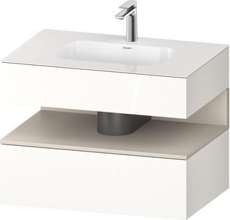 Duravit Qatego Lavabo Encastrado Con Base De Lavabo Consola, - Duravit