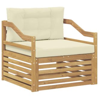 vidaXL Sof&aacute; De Exterior Blanco Y Crema Vidaxl